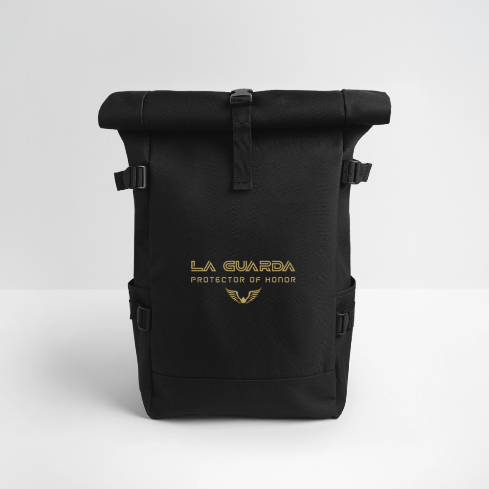 Roll Top Backpack - black